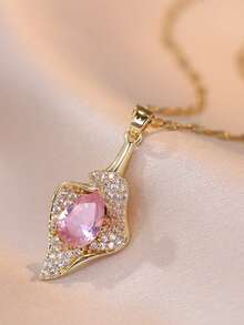 3件套不对称锆石吊坠项链，休闲风格，适合日常佩戴 - 彩色 - 查看 7