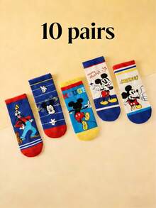 Disney 10/5 双正品 & Friends 儿童袜子，新年礼物袜，男童冬季袜子，卡通圣诞新年动画袜，男童袜子，家居地板袜，新奇趣味礼物袜，儿童袜子，袜子 - 彩色 - 查看 16
