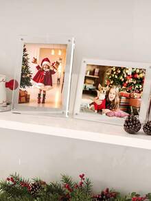 Khung ảnh acrylic trong suốt 7 inch, giá đỡ ảnh để bàn tối giản, thích hợp trưng bày ảnh cưới, bưu thiếp, ảnh tốt nghiệp và ảnh thường ngày, món quà lý tưởng. - Khung ảnh - Xem 9