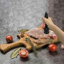 一套厨房嫩肉器工具，房车露营厨房嫩肉器不锈钢针刀，专业厨房小工具提花嫩肉器，用于嫩化和烹饪烧烤、腌制、牛排、牛肉和家禽 - 彩色 - 查看 6