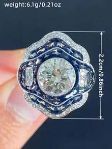 1 PC Glamorous Cubic Zirconia Ring For Women For Wedding Engagement Anniversary Party Jewelry Valentine's Day Gift - 1# - View 9