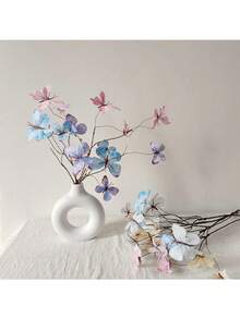 Artificial Flowers 5 Dead Branches Butterfly Home Windows And Garden Wind Showcase Windows And Flowers 3D Simulation Dreamy Butterfly Single Branch - Multicolor - View 10
