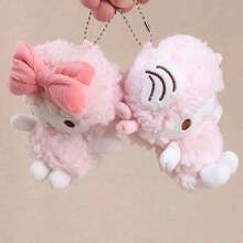 SANRIO Bino The Lamb Plush Toy, Cute Stuffed Animal, Keychain, Backpack Accessory - Pink - View 5