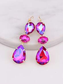 1 Đôi bông tai dài đính đá Rhinestone hàn hợp kim đồng thủ công cho nữ - phong cách 1 - Xem 17