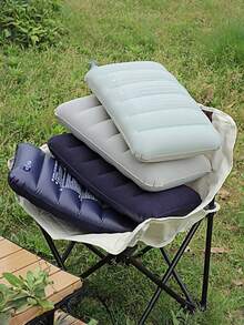 1 pezzo Cuscino multifunzionale e confortevole, convertibile tra cuscino gonfiabile quadrato per il collo e supporto lombare, adatto per campeggio all'aperto, pisolino in casa/ufficio, escursionismo, accessorio da viaggio, impermeabile e durevole (stile casuale), regalo per la Festa della Mamma, Festa del Papà - Multicolore - Visualizzare 5