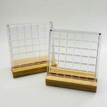 1 pieza Caja de almacenamiento cuadrada transparente de acrílico con 36/33/17 compartimentos, para exhibir conchas marinas, piedras de playa, joyería pequeña, regalo hecho a mano, organizador de escritorio decorativo, caja de almacenamiento DIY, regalo de vacaciones para mujeres, organizador de almacenamiento, artículos esenciales de viaje, almacenamiento para dormitorio universitario - Multicolor - Ver 17