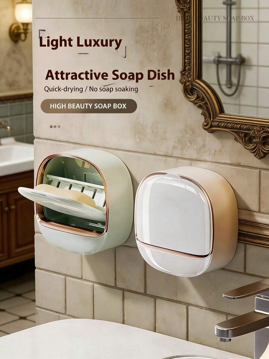 Khay đựng xà phòng treo tường cao cấp, giá đựng xà phòng chống thấm nước, hộp đựng đồ dùng phòng tắm.