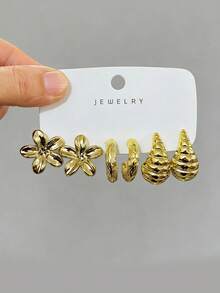 4/6/16pcs Exaggerated Eternal Flower C-Shaped Left & Right Flower ...