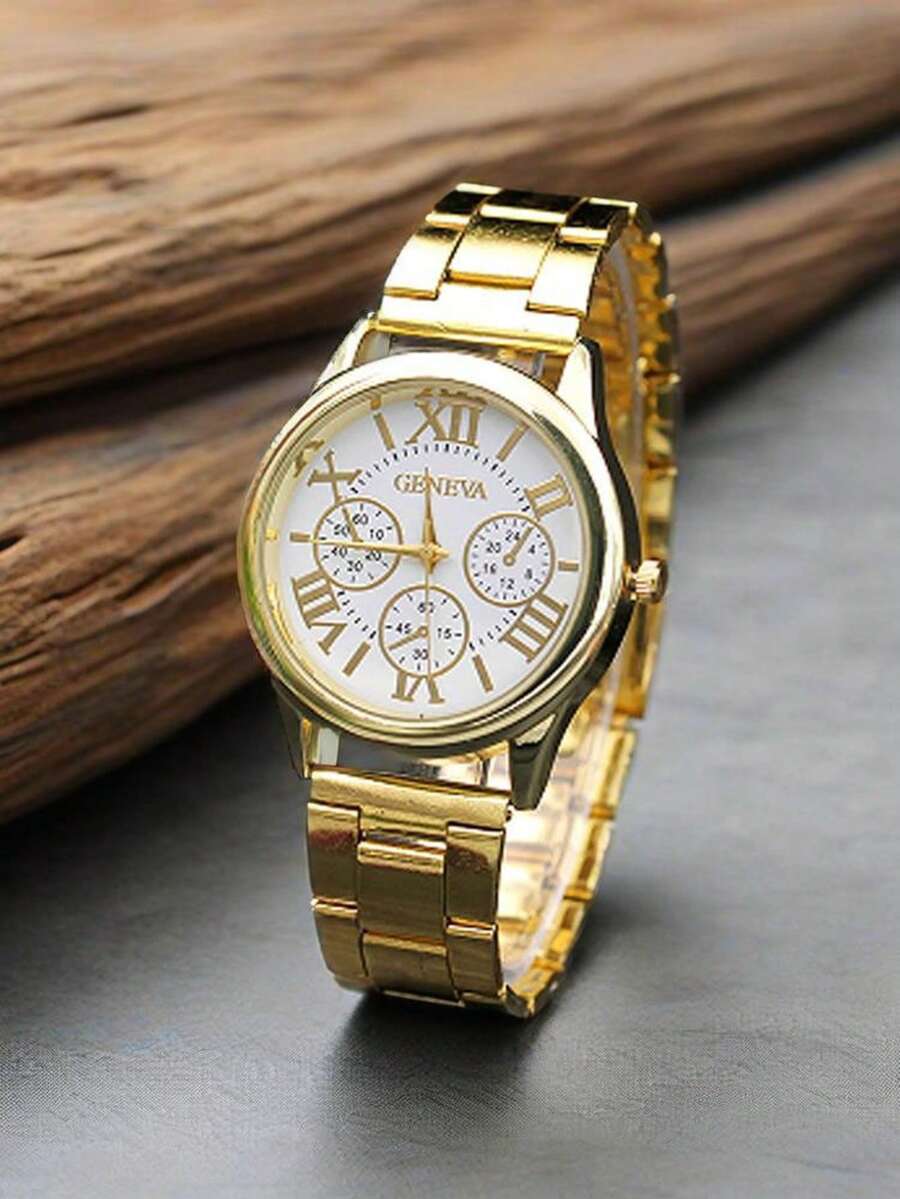 男士优雅百搭石英表，时尚简约 - 彩色 - 查看 1