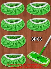 1/3/6 片装超细纤维拖把垫替换装，可水洗可重复使用干湿两用拖把头，适用于所有地面清洁，适配标准平板拖把，耐用清洁配件 - 多色 - 查看 15