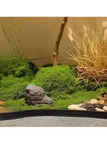 仿真苔蘚植絨綠色草坪迷你娃娃屋庭院微景 DIY 配件 撐傘女孩 綠色植物盆栽多肉盆景 背景牆 婚禮戶外造景裝飾 人造草皮 - 淺色 - 查看 5