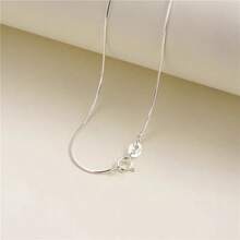 1 x S925 Sterlingsilber Kette, mit einem kühlen, zurückhaltenden Glanz und einem eleganten Schimmer (geeignet für Männer und Frauen) - Dieses minimalistische Stück ist perfekt zum Kombinieren und eine ausgezeichnete Wahl als Festtagsgeschenk - Weiss - Übersicht 35