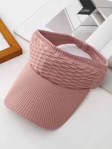 1顶男女通用鱼鳞镂空针织帽，时尚百搭，轻盈透气，针织开口设计，如羽毛般柔软轻薄，方便携带，网眼透气有效排汗，不会压扁头发或导致头发油腻。 - 彩色 - 查看 4