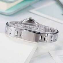 Đồng hồ nữ Casio mặt bạc, dây thép không gỉ, chống nước, máy quartz, hiển thị ngày LLTP-1241D-2A - Một cỡ - Xem 7