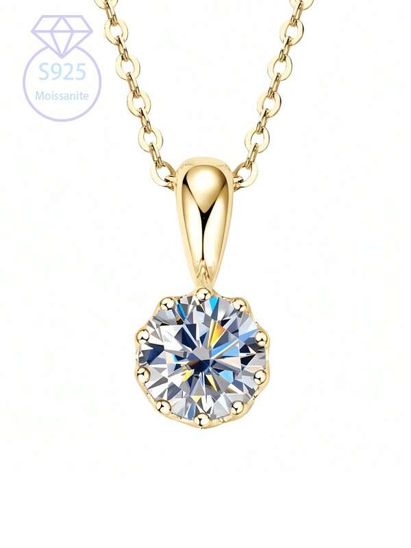 KAHOOT Dây chuyền mặt dây hình vương miện và bông tuyết bằng bạc Sterling 925 đính đá Moissanite 1 carat dành cho nữ, thích hợp để đeo hàng ngày và tham dự các đám cưới, tiệc chiêu đãi, liên hoan và các buổi khiêu vũ. Đây cũng là món quà thích hợp cho Giáng sinh, Lễ Tạ ơn, Halloween, Ngày Valentine, Ngày của Mẹ, Lễ Phục sinh, Sinh nhật, Kỷ niệm và các lễ trưởng thành.