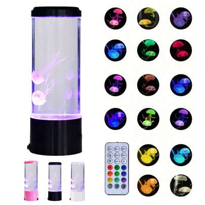 Luz de medusa simulada con cambio de color USB, luz de ambiente de medusa con cambio de color para decoración del hogar, acuario, sala de estar, dormitorio, regalo para el hogar, alivia el estrés y sana las emociones (baterías no incluidas)