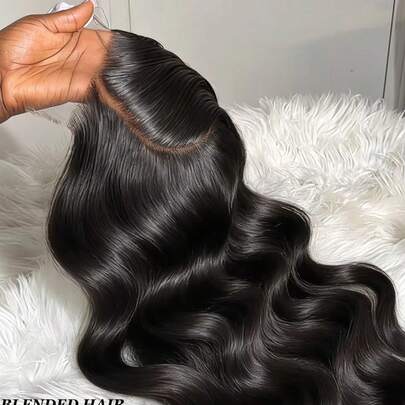 200% Density 28 Inch Body Wave Human Frontal Hair Wig 13x4 HD SKINLIKE Lace Front Natural Hairline Wig Pre-Plucked Bleached Knots No Glue Easy To Wear Adjustable Part Blended Hair Wigs For Women