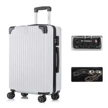 YONSLY Suitcase 20/24/28 Inch With TSA Lock, YKK Double Repair Zipper, 4 Wheels, 360° Rotation, Mesh Compartment, Lightweight Trolley Suitcase, Hard Shell Suitcase, Carry-On Luggage, Family Suitcase, Holiday Suitcase - 銀色 - 查看 9