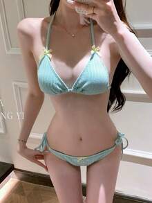 Women Bikini Sets - Mint Green - View 2
