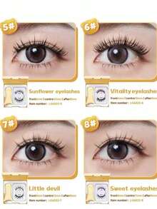 Lebendiges Mädchen Weiche, wolkenartige magnetische Wimpern, natürliche braune Farbe, weich & wiederverwendbar, ohne Kleber, geeignet für Party und tägliches Make-up - Verschiedenfarbig - Übersicht 6