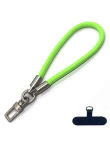 8mm Thick Braided Phone Wrist Strap, Anti-Lost Lanyard With Metal Clip - Orange - View 7