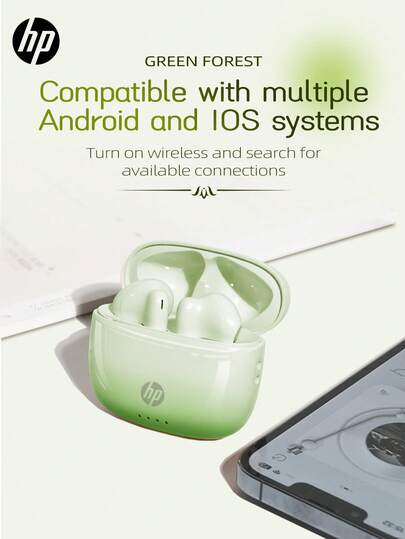  HP H10J Wireless Earbuds With Charging Case, Bluetooth 5.4, IPX4 Waterproof, 30 Hours Playtime, Built-In Microphone