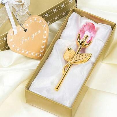 1 bông hồng thủy tinh mini, hoa giả pha lê mini, hộp quà pha lê mini trang trí, hoa hồng giả màu đỏ, quà tặng tiệc tùng, hoa hồng thủy tinh mini dành cho nữ, hoa giả pha lê, quà tặng tiệc cưới, trang trí phòng, trang trí bàn làm việc.