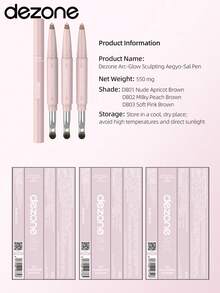 DEZONE Dual-Tone Highlighter Pen With Rhinestones, Large Concealer Pen - DB02 - View 12