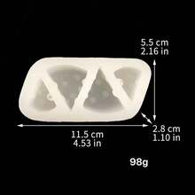 Cheese Ice Cream Cone Shaped Silicone Mold, DIY Resin, Plaster, Clay Decorative Mold - White - View 3