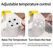 Bếp nướng BBQ, Bếp nướng than di động, Bếp nướng BBQ nhỏ để bàn kèm khay và giá đỡ thức ăn, thích hợp cho cắm trại ngoài trời, nhà cửa, sân hiên, bền chắc và đa năng, dễ lắp ráp. - vỉ nướng BBQ - Xem 7
