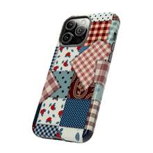 Funda para teléfono con diseño de patchwork a cuadros vintage: Estilo acolchado - Multicolor - Ver 4