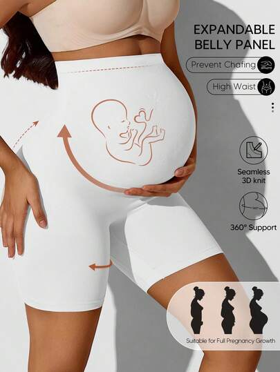 Suprenx Pantalones cortos de apoyo para el vientre de maternidad, ropa de maternidad suave y transpirable