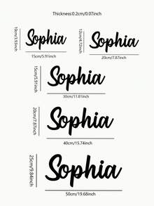 1pc Customized Wooden Name Plaque, Handwritten Style Letter Wall Decor Art, Bold Text Name Plate, Size Options 15/20/30/40/50cm, Multi-Color, Home Living Room Decor, Housewarming & Wedding Gift, Nursery Decor - Multicolor - View 2