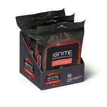 Ignite Mens Body Wet Wipes Extra Thick 8" X 8" Shower Wipes Revitalizing Scent 10 Count Pack Of 3 - 活力香氛 - 查看 1