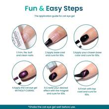 Beetles 20 Colors Cat Eye Gel Nail Polish Set - Glitter Red Green Blue Brown Black, Magnetic Base & Matte Glossy Top Coat, Galaxy Gemlight Soak Off UV Manicure Salon Gift For Women - 20 Colors Cosmic Mirage - 查看 7
