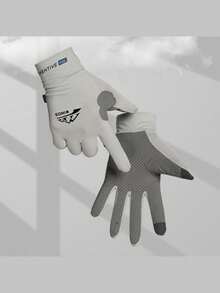 New Silky Fiber Material Men's Gloves, Suitable For Outdoor Cycling, Fishing, Anti-Slip, UV Protection Full Finger Gloves, Applicable For Boating, Kayaking, Sports Design, Lightweight Gloves, Premium Fabric, Durable Material, Sports Gloves, Fishing Gloves, Outdoor Enthusiasts, Kayaking And Fishing Lovers - Multicolor - View 3