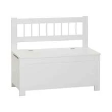 Atmosphera BANCO DE ALMACENAMIENTO ARCÓN INFANTIL DE MADERA BLANCA - 74,5 x 34 x 64cm - Blanco - Ver 1