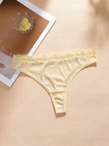 6 chiếc quần lót dây mảnh cạp thấp bằng cotton gợi cảm dễ thương dành cho nữ - Nhiều màu - Xem 6
