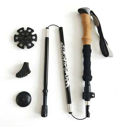 Gậy leo núi gấp gọn hợp kim nhôm 7075 | Siêu nhẹ & nhỏ gọn, thu gọn 38cm | Điều chỉnh độ dài 120-135cm | Tay cầm EVA/nút bần tiện dụng | Đầu chống trượt + Giỏ đa địa hình | Thích hợp cho đi bộ đường dài, leo núi dành cho nam và nữ