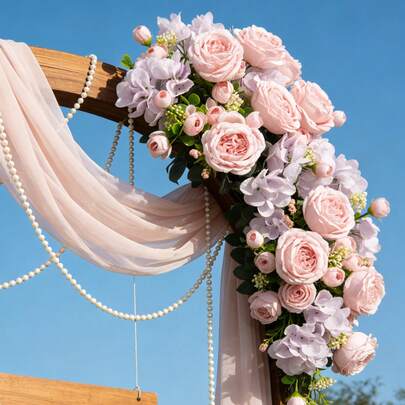 1pc Artificial Silk Flower - Peony, Hydrangea, Simulated Bouquet, Suitable For Home, Dining Room, Living Room, Outdoor Garden Decoration, Used For Decorating Weddings, Family Gardens And Parties, Artificial Flowers, Wedding Flowers, Bridal Bouquets, Wedding Supplies, Wedding Decoration, Decorative Flowers, Spring Decoration