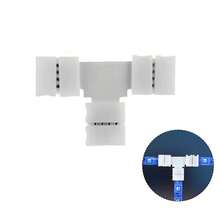 1 Pack T-Type LED Strip Connectors, No-Solder Light Strip Fixing Clips - White - View 4