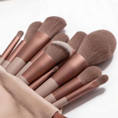  14pcs FSJF FIX Makeup Brush Set, Including Eyeshadow Brush, Foundation Brush, BB Cream Brush And Concealer Brush. This Is A Soft And Multi-Functional Makeup Tool Set Designed For Women, With Soft Bristles And Portable Design. Ideal For Travel, Vacation, Beach Use, And Also A Great Gift For Women And Girls. Suitable For Summer, Back To School Season Or As A Carpet. Other Related Products Include Brush Sets, Makeup Brush Sets, Complete Makeup Brush Sets And Makeup Gift Sets.