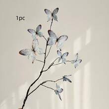 1/3pcs Artificial Butterfly Flower Branches, High-End Tabletop Floral Decor, Suitable For Living Room Vase, Luxury Restaurant, Elegant Home, Floral Arrangement, Mother's Day, Easter, Home, Kitchen, Wedding, Party Decoration, Gift Packaging, Restaurant Centerpiece, Seasonal Decor, Dining Table Decoration, Home Wedding Decor - Multicolor - View 14