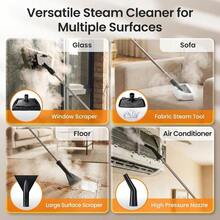 Handheld Steam Cleaner, 2500W Portable Steam Cleaner With 1200ml Tank & 6 Adjustable Settings – Fast 15-Second Heating, 221°F High-Pressure Steam For Auto Detailing, Grease Removal, Tile & Grout Cleaning – Heavy-Duty, Chemical-Free, White - 美規A型插(110-127V) - 查看 7
