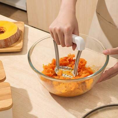 2pcs Manual Potato Masher, Food Ricer Puree Maker Tool For Home Use, Sweet Potato Masher