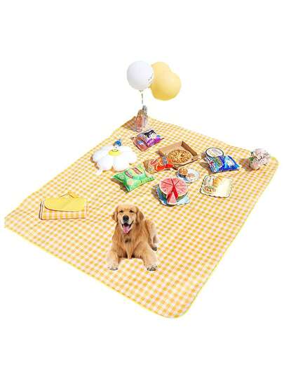 超大防水野餐毯，80英寸x80英寸格子图案，适合沙滩、户外、草地露营等场合，情侣创意婚礼礼品清单