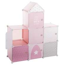Atmosphera CASTILLO DE COLUMNAS DE ALMACENAMIENTO COLOR ROSA/L. 95.5 x D. 32 x H. 109 cm - Blanco - Ver 1