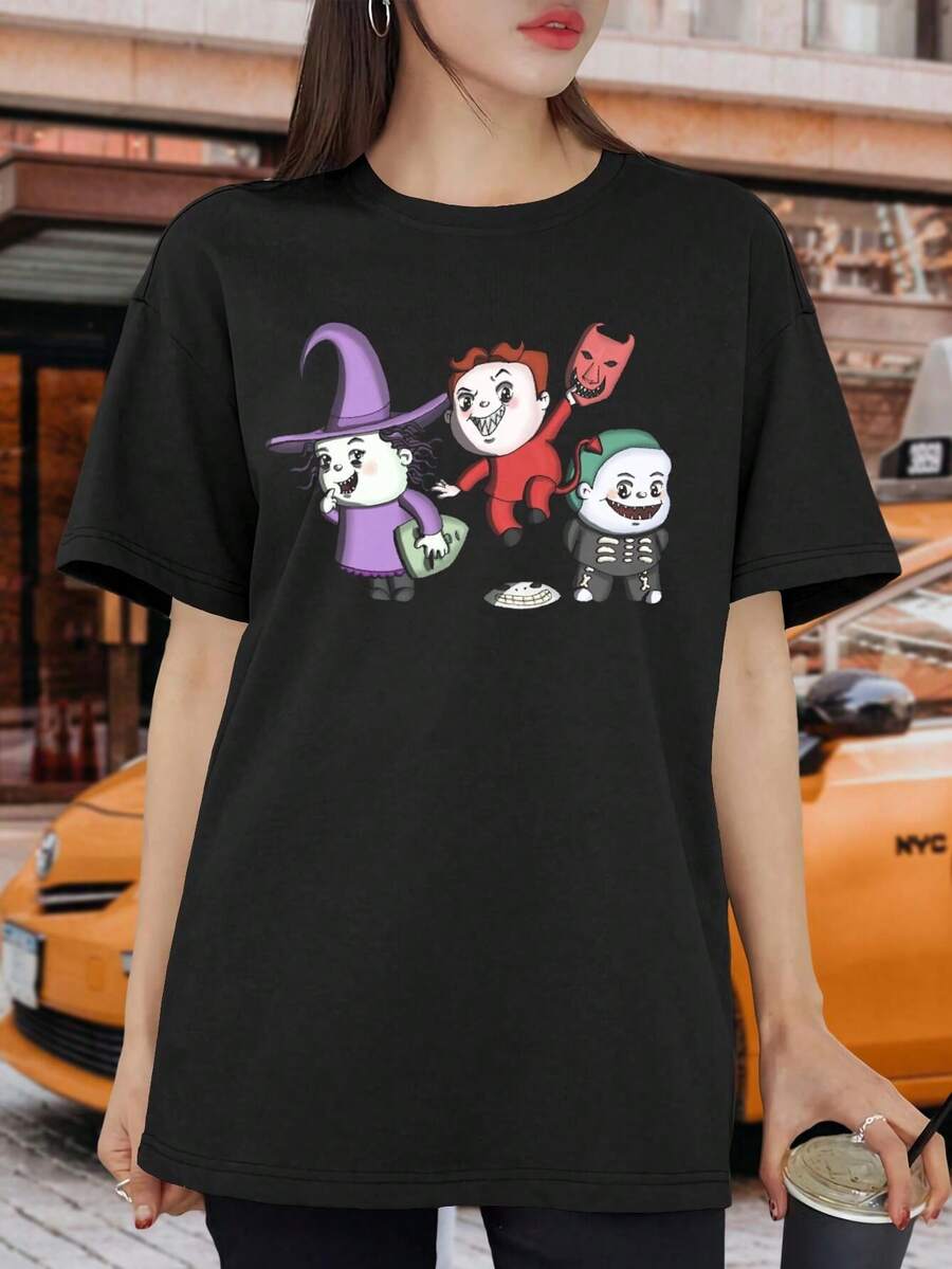 Womens Tshirts Kidnap Mister Sandy Claws TShirt Boogieman Halloween Nightmare Before Christmas Accessories Xmas For Ladies - Black - View 1