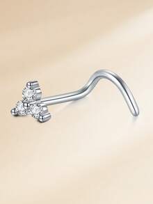 CIZME Khuyên mũi, trang sức xỏ mũi 20G/18G bằng thép không gỉ, khuyên mũi dạng vít màu vàng/bạc/vàng hồng dành cho nam và nữ, đá Cubic Zirconia trong suốt, giả kim cương. - loại móc - Xem 3