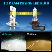 2个H7 H1 H4 H11 9005 9006 LED大灯灯泡，60000流明 240W 超亮 CANBUS 即插即用 LED 大灯和雾灯灯泡 - 安装简便 - M35 - 查看 8